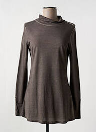 Top tissage jersey manches longues gris FRED SABATIER femme