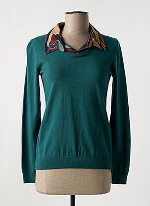 Pull resserrée sur le bas manches longues vert TELMAIL femme