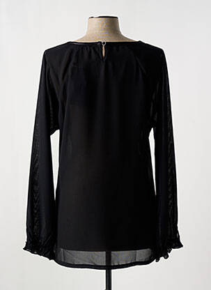 Tunique manches longues légère et transparente noir FRED SABATIER femme
