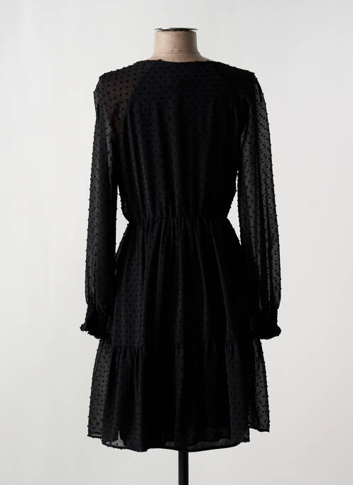 Robe courte coupe évasée manches longues noir BARILOCHE femme