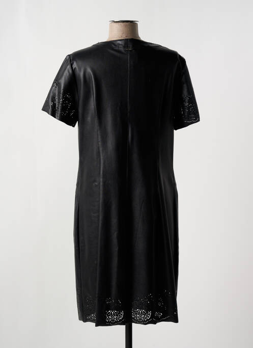 Robe mi-longue manches courtes manches courtes noir FRED SABATIER femme