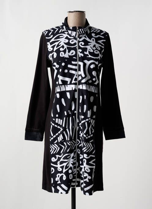 Robe mi-longue noir DOLCEZZA pour femme