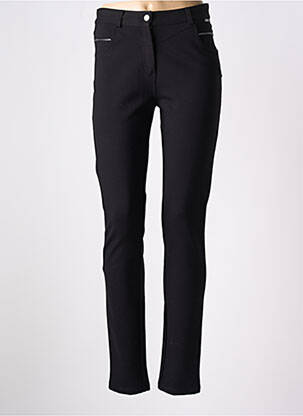 Jeans coupe slim stretch taille haute noir FRED SABATIER femme