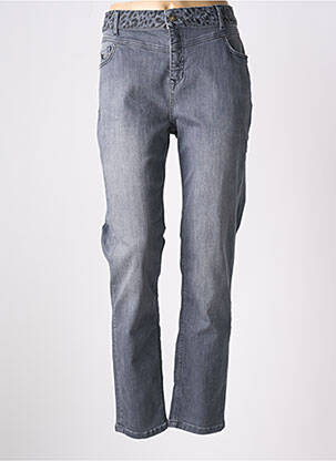 Jeans coupe slim stretch taille normale gris FRED SABATIER femme
