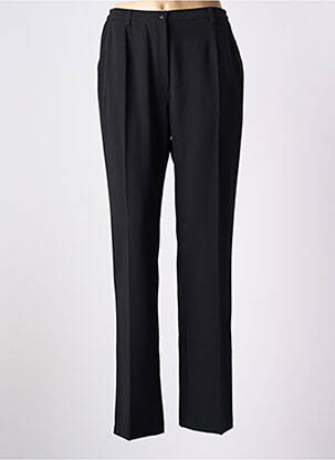 Pantalon droit taille à pinces taille haute noir GUY DUBOUIS femme