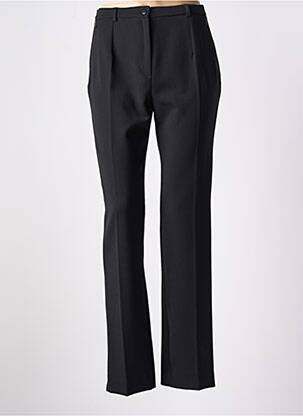 Pantalon droit tissage crêpe taille haute noir GUY DUBOUIS femme