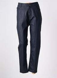 Pantalon slim tissage enduit taille normale bleu FRED SABATIER femme