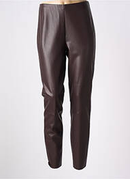 Legging tissage simili-cuir taille haute marron OUI femme
