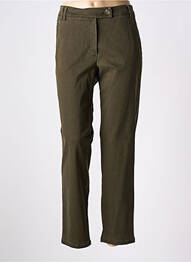 Pantalon chino tissage popeline taille normale vert ZERRES femme