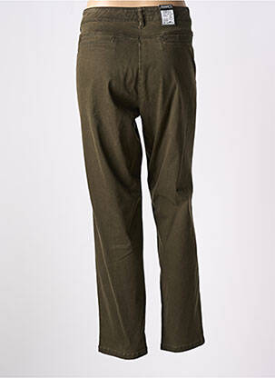 Pantalon chino tissage popeline taille normale vert ZERRES femme