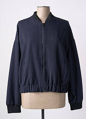 Blouson col v bleu PLEASE femme
