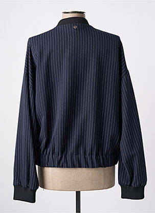 Blouson col v bleu PLEASE femme
