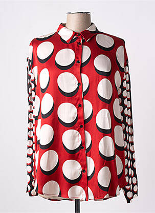 Chemisier coupe fluide manches longues rouge IMPERIAL femme