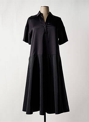 Robe longue manches courtes manches courtes noir IMPERIAL femme