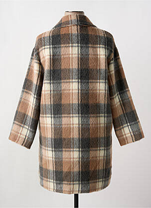 Manteau long coupe droite sans capuche beige PLEASE femme