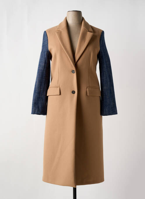 Manteau long beige PLEASE pour femme