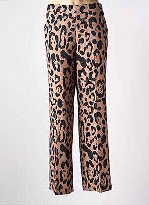 Pantalon large tissage popeline taille normale marron IMPERIAL femme