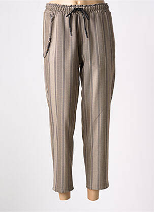 Pantalon 7/8 taille élastique taille normale beige IMPERIAL femme