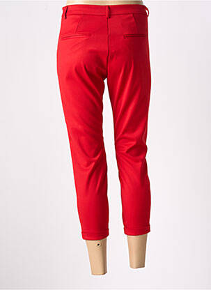 Pantalon 7/8 tissage popeline taille normale rouge IMPERIAL femme