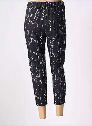 Pantalon 7/8 tissage popeline taille normale noir PLEASE femme