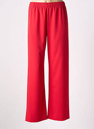 Pantalon large tissage crêpe taille normale rouge IMPERIAL femme