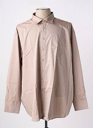 Chemise manches longues manches longues marron SEIDEN STICKER homme