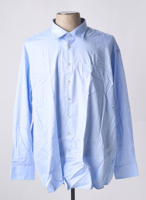 Chemise manches longues bleu SEIDEN STICKER pour homme