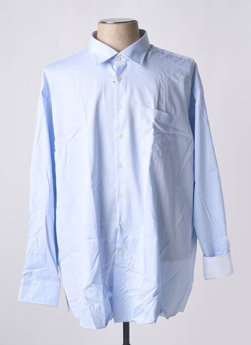 Chemise manches longues bleu SEIDEN STICKER pour homme