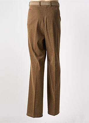 Pantalon droit tissage velours taille normale marron LUIGI MORINI homme