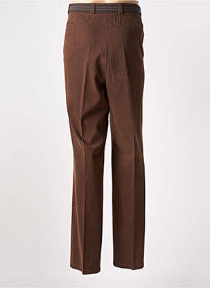 Pantalon droit stretch taille normale marron fonce LUIGI MORINI homme