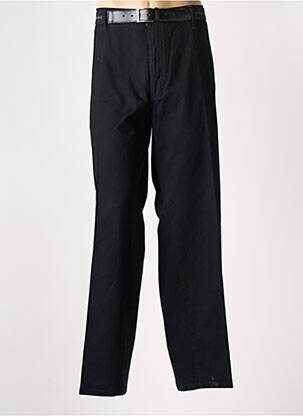 Pantalon droit taille à pinces taille normale noir PIONIER homme