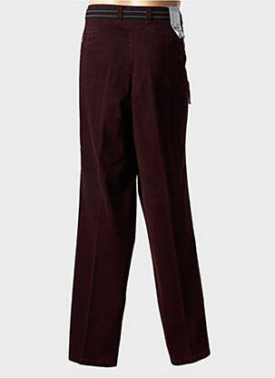 Pantalon droit stretch taille normale rouge LUIGI MORINI homme