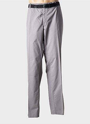 Pantalon chino tissage popeline taille normale gris LUIGI MORINI homme