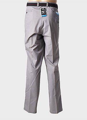 Pantalon chino tissage popeline taille normale gris LUIGI MORINI homme