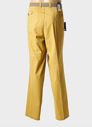 Pantalon chino tissage popeline taille normale jaune LUIGI MORINI homme