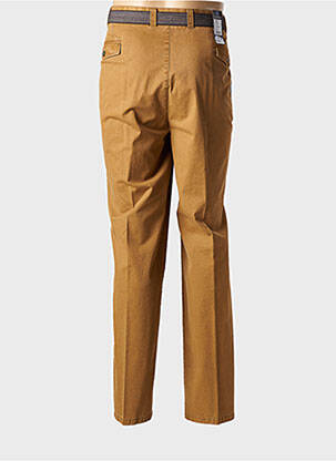 Pantalon chino tissage popeline taille normale marron LUIGI MORINI homme