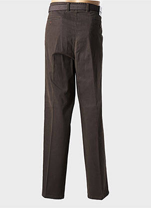 Pantalon chino tissage popeline taille normale marron EMYLE homme