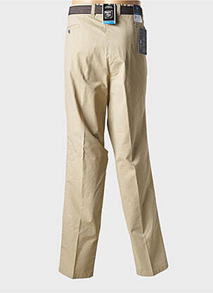 Pantalon chino tissage popeline taille normale beige LUIGI MORINI homme