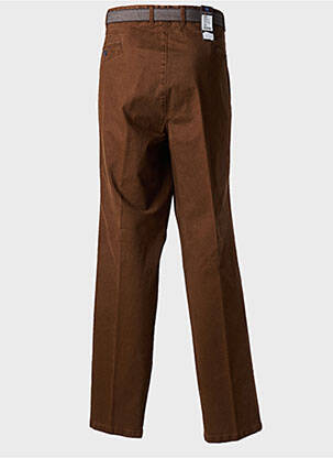 Pantalon droit stretch taille basse marron LUIGI MORINI homme