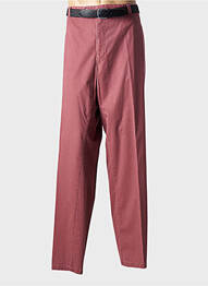 Pantalon chino tissage popeline taille normale rose LUIGI MORINI homme