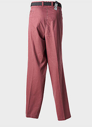 Pantalon chino tissage popeline taille normale rose LUIGI MORINI homme
