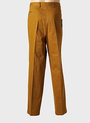 Pantalon droit tissage popeline taille normale jaune CARLO BONOMI homme