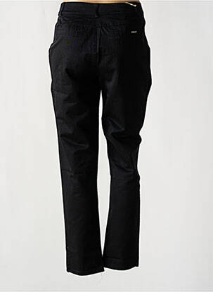 Pantalon droit tissage popeline taille haute noir TOXIK3 femme