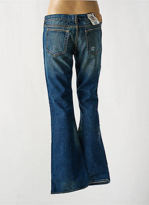 Jean coupe flare effet usé délavé taille basse bleu CALVIN KLEIN femme