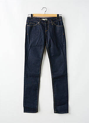 Jeans coupe slim tissage brut taille basse bleu RWD femme