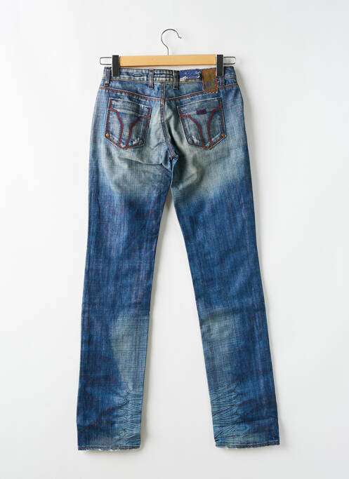 Jeans coupe droite effet usé délavé taille basse bleu MISS SIXTY femme