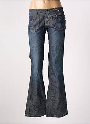 Jean coupe flare stretch taille basse bleu DDP femme