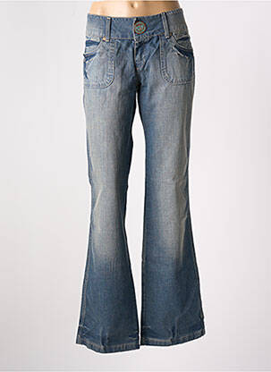 Jean coupe flare stretch taille basse bleu DDP femme