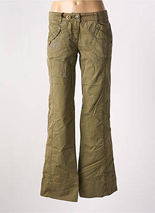 Pantalon flare taille basse taille basse vert DDP femme