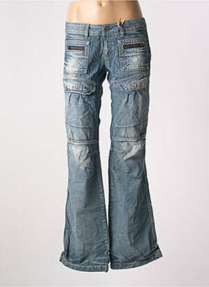 Jean coupe flare stretch taille basse bleu DDP femme